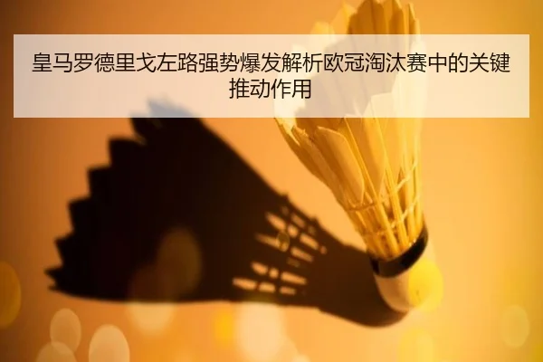 皇马罗德里戈左路强势爆发解析欧冠淘汰赛中的关键推动作用